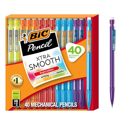 40 Pack BIC Xtra Smooth Mechanical Pencils 0.7mm