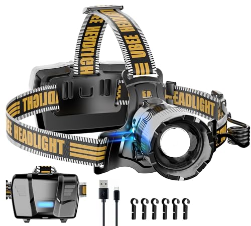 Rechargeable LED Headlamp, 800LM Waterproof, 7 Modes