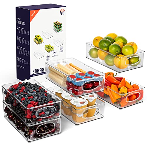 6 Pack Pantry Organization and Storage Bins for Kitchen