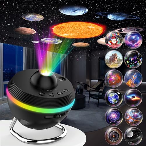 12 in 1 Galaxy Star Projector with Timer