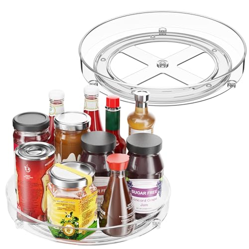 2 Pack Lazy Susan Turntable Organizer for Cabinet, Fridge