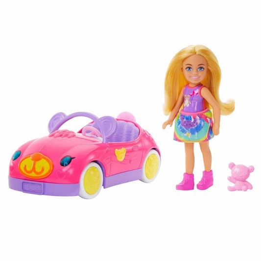 Barbie Chelsea Convertible Car Toy with Teddy Bear