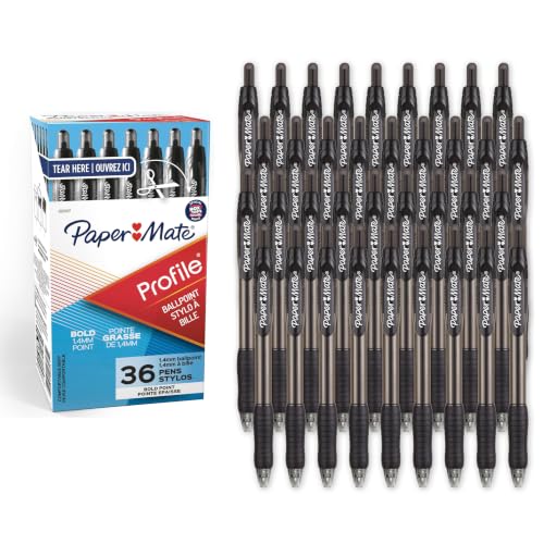36 Count Paper Mate Profile Bold Ballpoint Pens