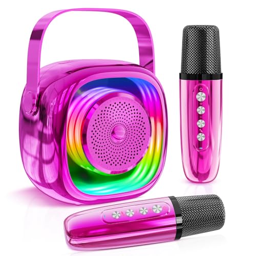 2 Wireless Microphone Kids Karaoke Machine Bluetooth Speaker