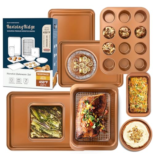 10 Piece Nonstick Baking Pan Set with Muffin Tray