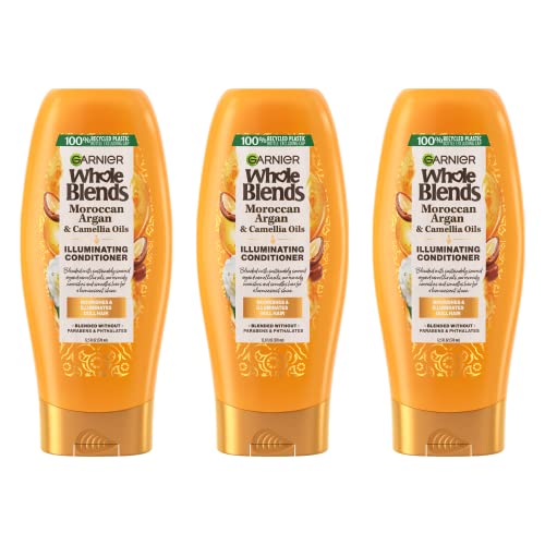 3 Pack Garnier Whole Blends Illuminating Conditioner 12.5oz