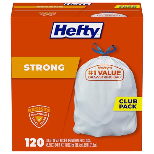 120 Count Hefty Strong Tall Kitchen Trash Bags