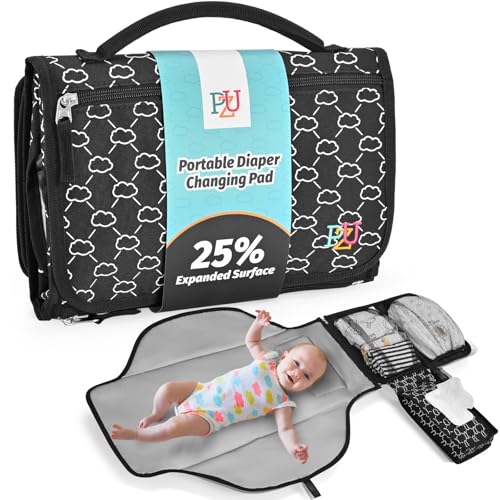 Portable Diaper Changing Pad with Wipes Pocket Waterproof