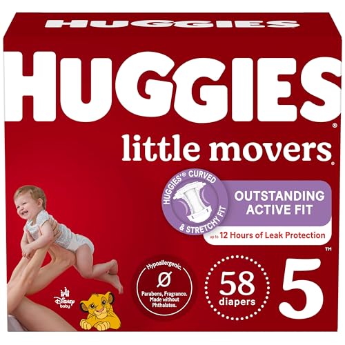 58 Count Huggies Little Movers Baby Diapers