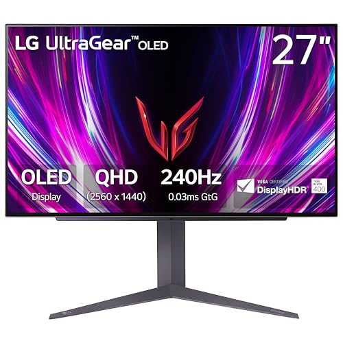 LG 27-Inch OLED QHD 240Hz Gaming Monitor