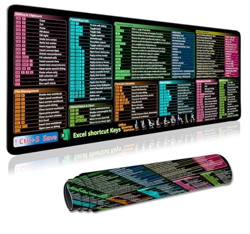 XL Excel Shortcut Desk Pad Mouse Pad