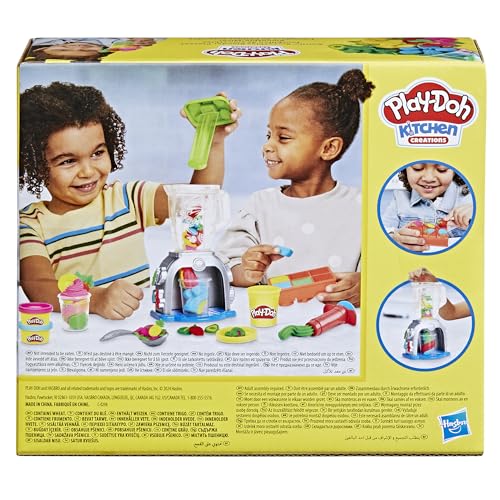 Play-Doh Swirlin' Smoothies Toy Blender Playset, Play Kitchen Appliances, Kids Arts and Crafts Toys for 3 Year Old Girls and Boys and Up