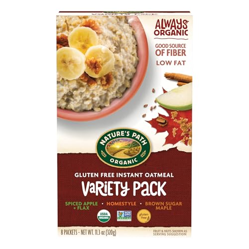 6 Pack Nature's Path Organic Gluten Free Oatmeal Variety (OU-Parve)