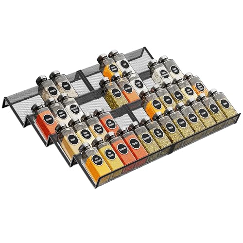 8 Piece Expandable Spice Drawer Organizer Rack Tray