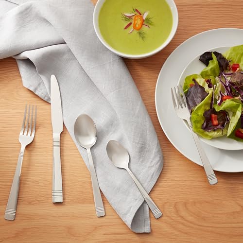Amazon Basics 20-Piece Stainless Steel Flatware Set