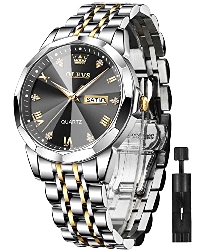 UPDATE: DEAD! OLEVS Men Watches Stainless Steel Wrist Watch Quartz Analog Waterproof Luminous Date Diamond Wrist Watch Luxury Casual Watch for Men