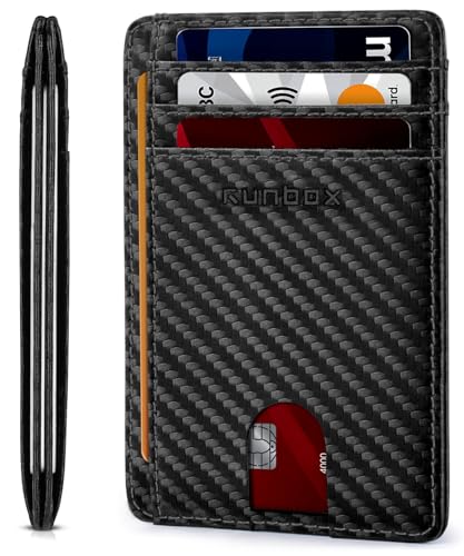 Slim RFID Blocking Leather Wallet Minimalist Card Holder