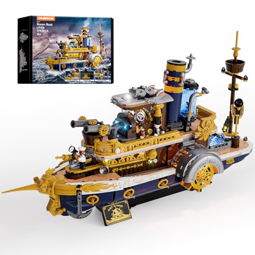 1792 Piece Steampunk Steamship Building Bricks Set