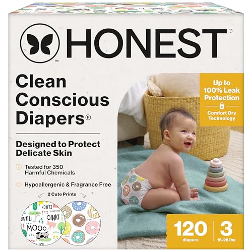 120 Count Honest Company Daytime Baby Diapers