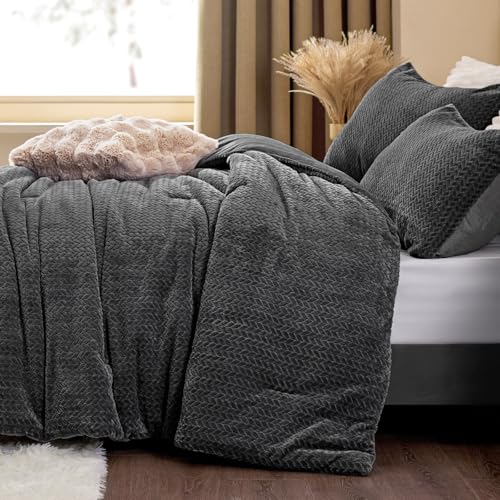 Twin Faux Fur Comforter Set Ultra Soft Bedding