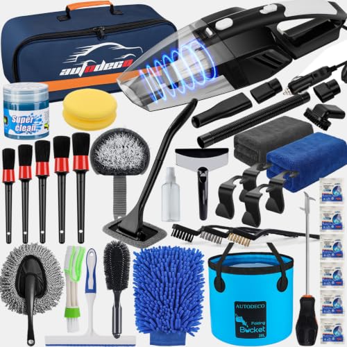 41 Piece Car Interior Detailing Kit with Vacuum