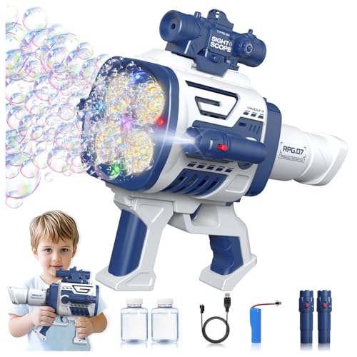 Rechargeable Automatic Bubble Machine Gun Toy