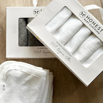 10-Pack HonestBaby Organic Cotton Wash Cloths