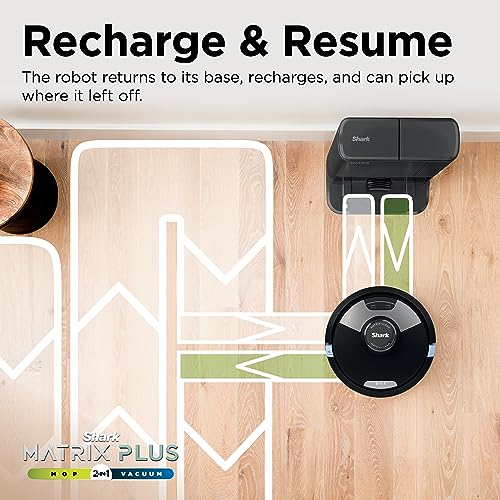 Shark Matrix Plus 2in1 Robot Vacuum & Mop with Sonic Mopping, Matrix Clean, Home Mapping, HEPA Bagless Self Empty Base, CleanEdge, for Pet Hair, WiFi, Black/Mocha, AV2630WA