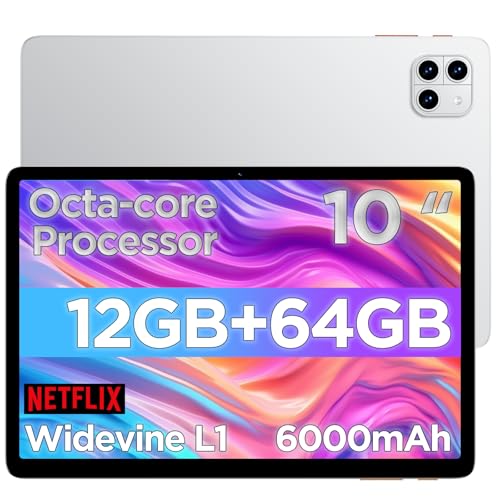 10.1 Inch Android 14 Tablet, 12GB RAM 64GB