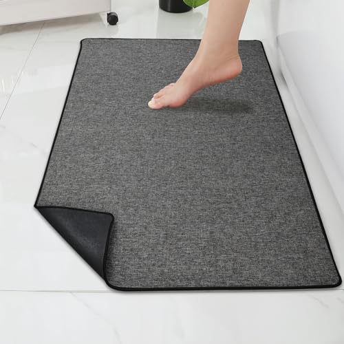 Ultra Thin Non-Slip Bath Mat 32"x47" Quick Dry