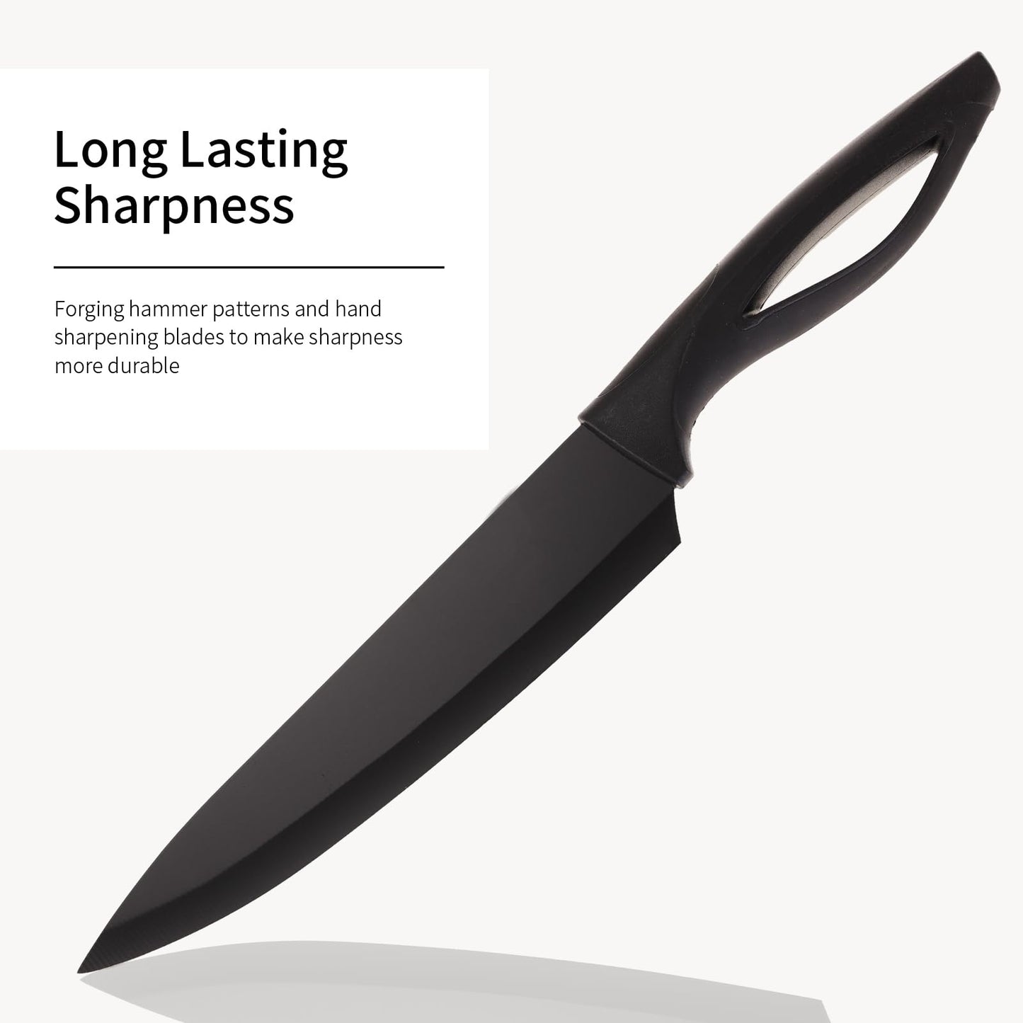 14-Piece Black Stainless Steel Knife Set