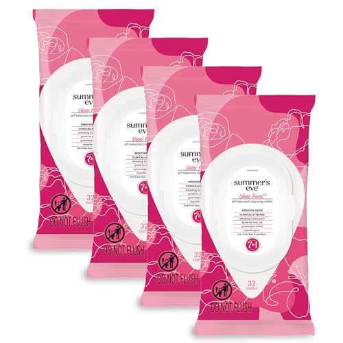 4 Pack Summer's Eve Feminine Wipes, 32 Count Each