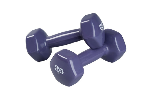 SPRI 7 lbs Vinyl Coated Dumbbell Set - 2