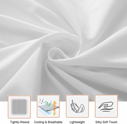 ILAVANDE Queen Sheets Set, Soft Microfiber, 4 Piece