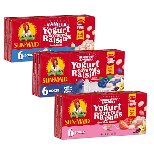 18 Pack Sun-Maid Yogurt Covered Raisin Snack Boxes (OK-D)