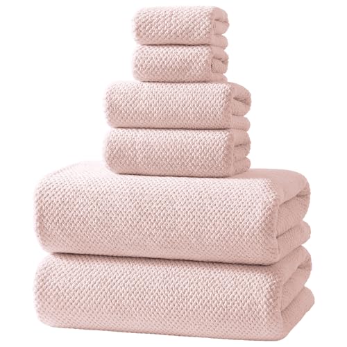 6 Piece Soft Absorbent Bath Towel Set