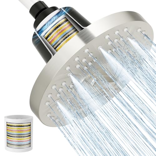 High Pressure Filtered Shower Head for Hard Water