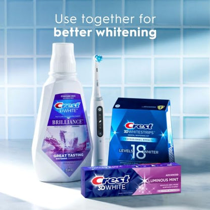 Crest 3D White Mint Whitening Toothpaste 4-Pack
