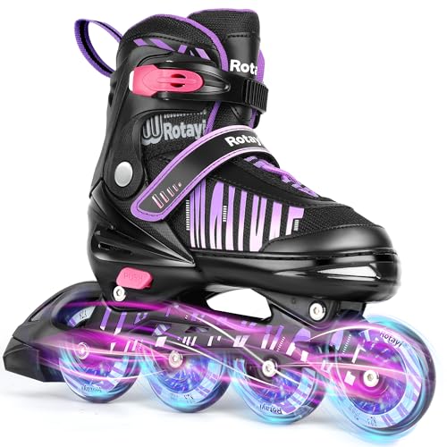 Adjustable Light Up Wheels Inline Skates for Kids