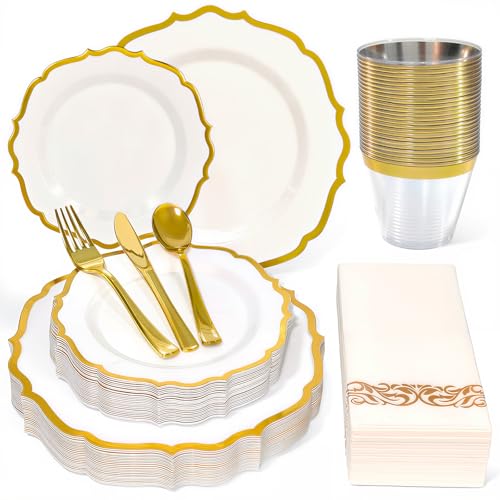 175 Piece Disposable Dinnerware Set for 25 Guests