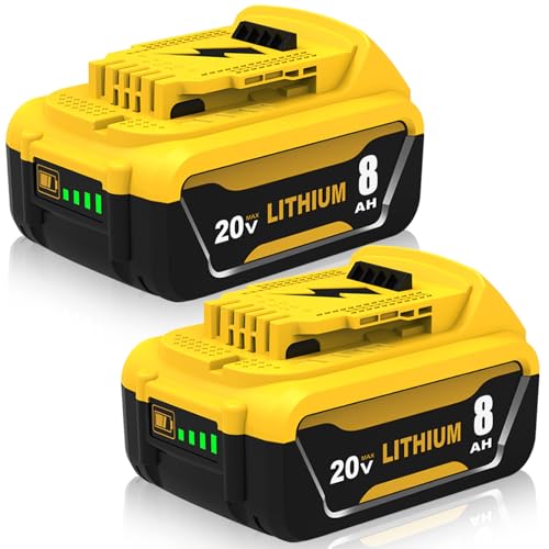 2 Pack 8000mAh 20V Max Replacement Tool Batteries