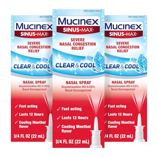 3 Pack Mucinex 12-Hour Sinus Nasal Spray