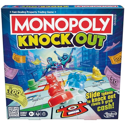 Monopoly Knockout Family Party Game for Kids, Teens, and Adults | Ages 8 and Up | 2-8 Players | 20 Mins. Average | Quick-Playing Board Games