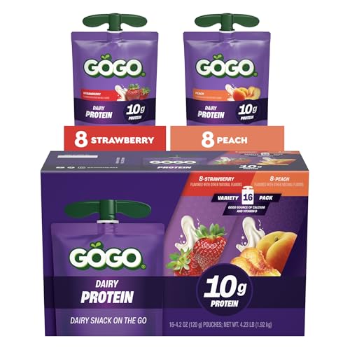 16 Count GoGo SqueeZ 10g Protein Dairy Snack Pouches (OU-D)