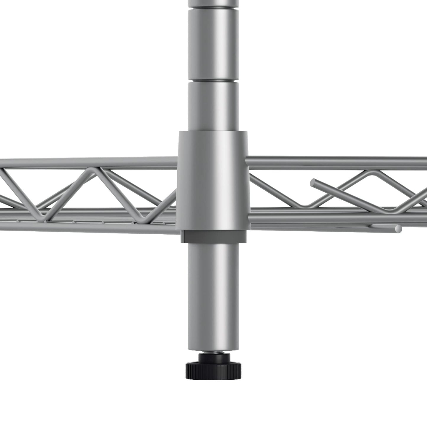 SINGAYE 4 Tier Shelf Adjustable Storage Shelf Wire Shelving,350LBS Load Capacity,Metal Storage Rack for Kitchen Office Home Storage Pantry Room,Silver,17.32" W X 11.41”D X43.3” H