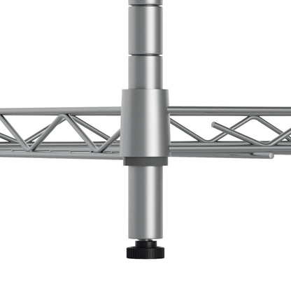 SINGAYE 4 Tier Shelf Adjustable Storage Shelf Wire Shelving,350LBS Load Capacity,Metal Storage Rack for Kitchen Office Home Storage Pantry Room,Silver,17.32" W X 11.41”D X43.3” H