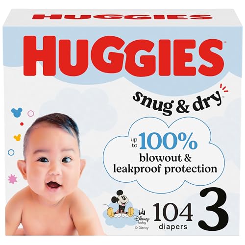104 Count Huggies Snug & Dry Baby Diapers