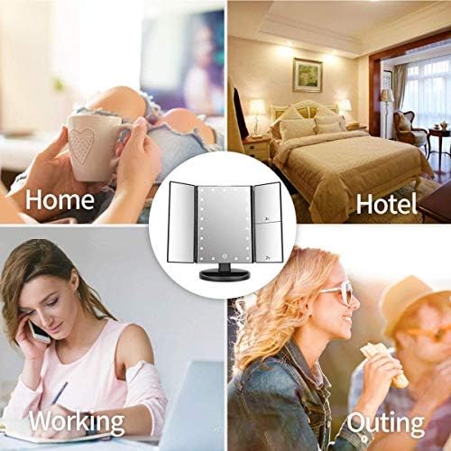 Lighted Vanity Makeup Mirror with 3X Magnification