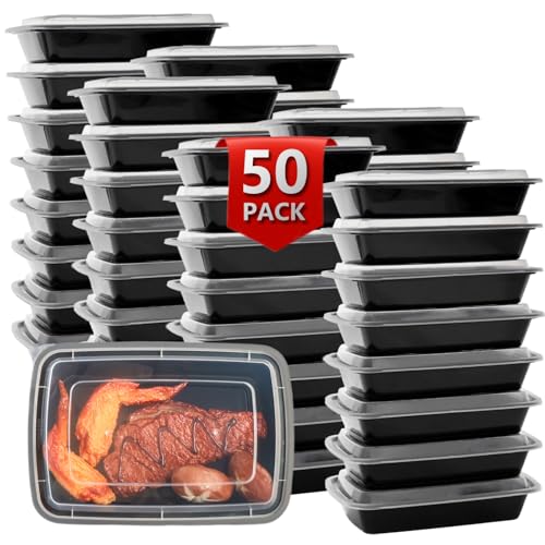 50 Pack Meal Prep Food Storage Containers with Lids