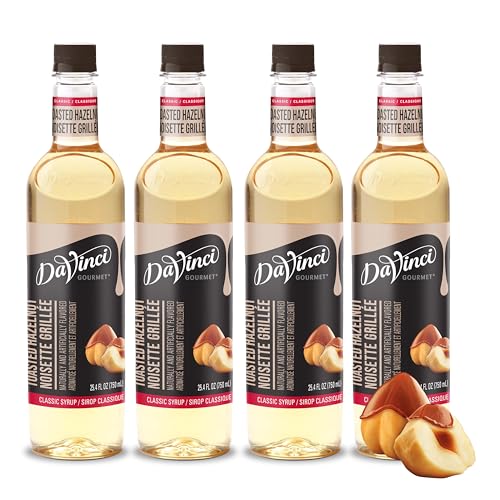 4 Pack DaVinci Gourmet Toasted Hazelnut Syrup 25.4oz